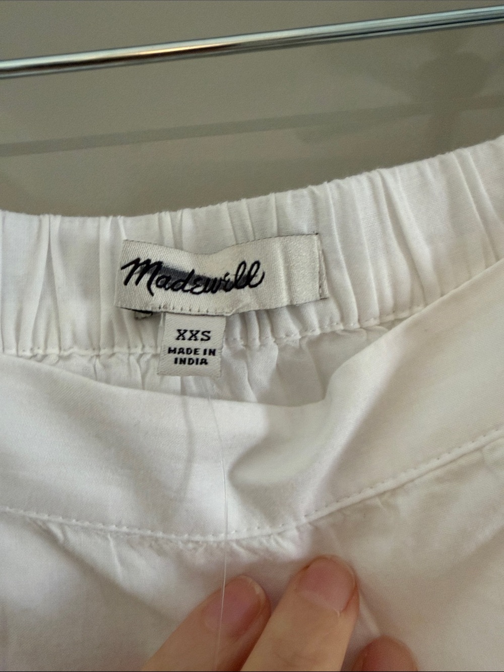 $138 NWT Madewell White pintucked midi Skirt cottagecore xxs - Picture 3 of 7